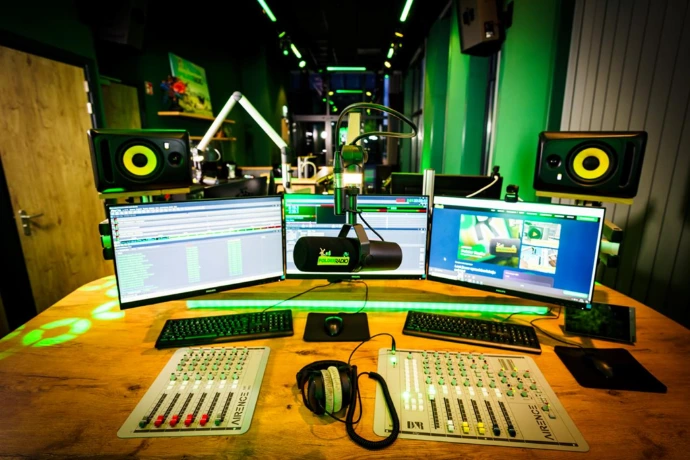 Studio van Polder Radio met Aeron als automatisering
